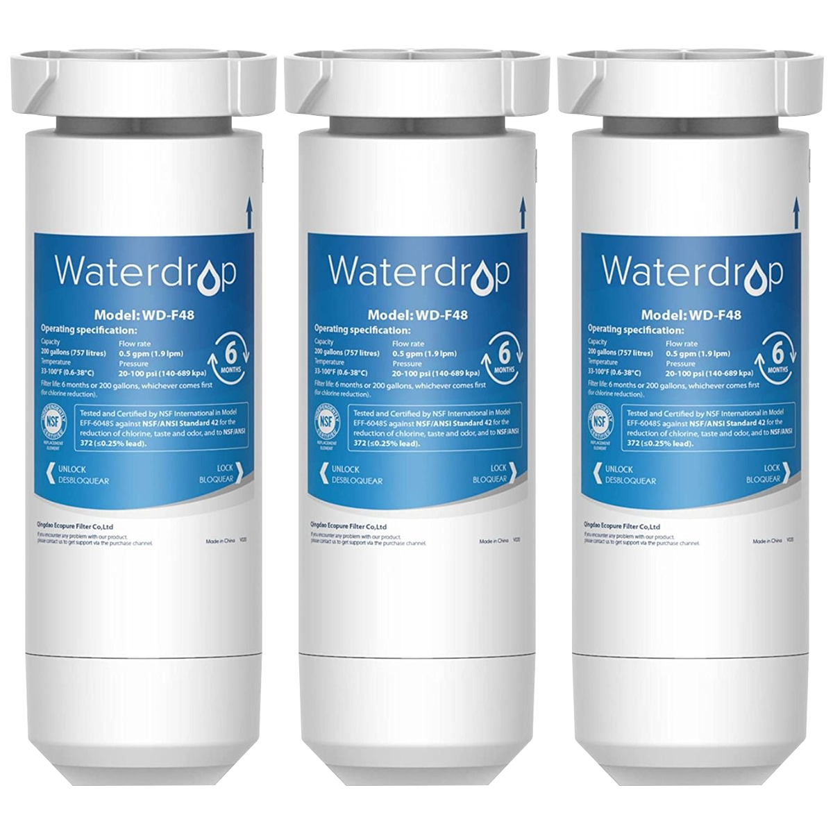 Waterdrop Replacement for GE XWF Refrigerator Water Filter