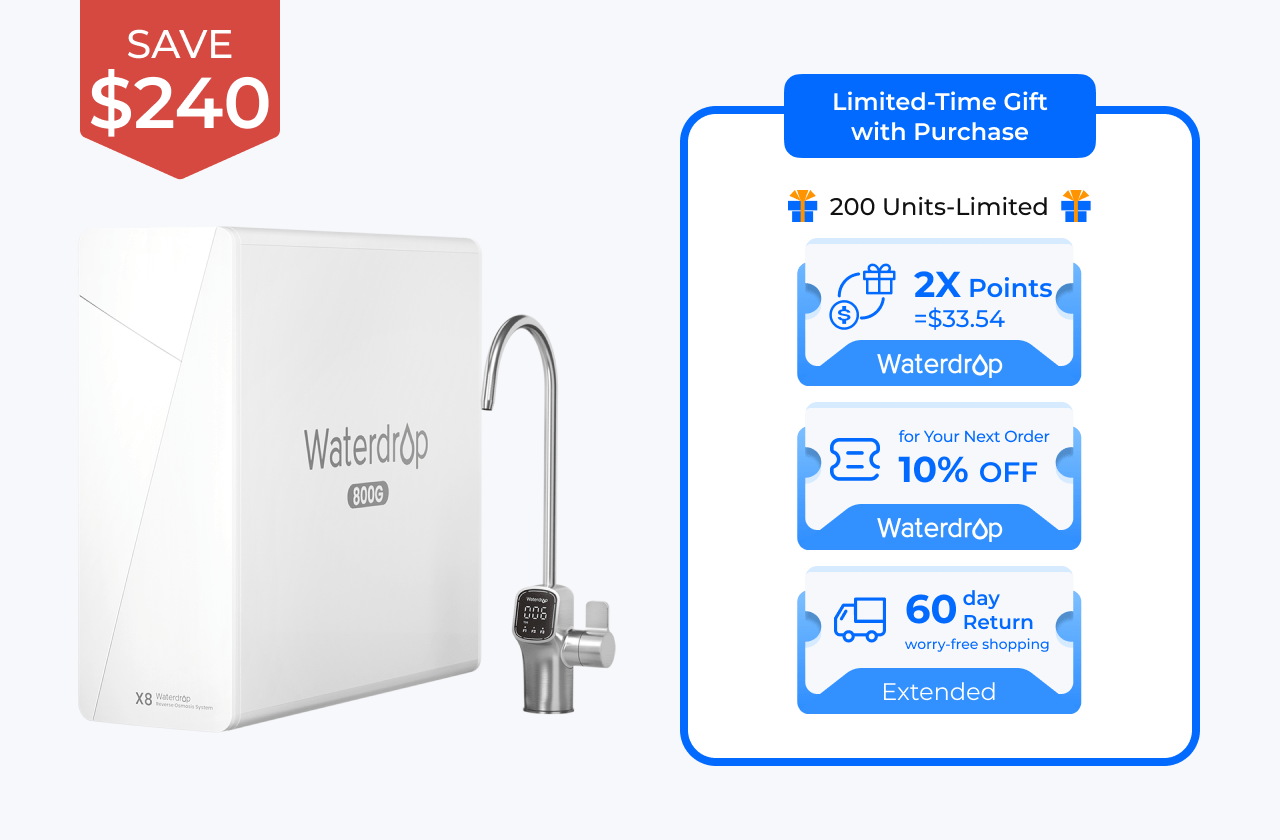 Waterdrop X Series Reverse Osmosis System, X8