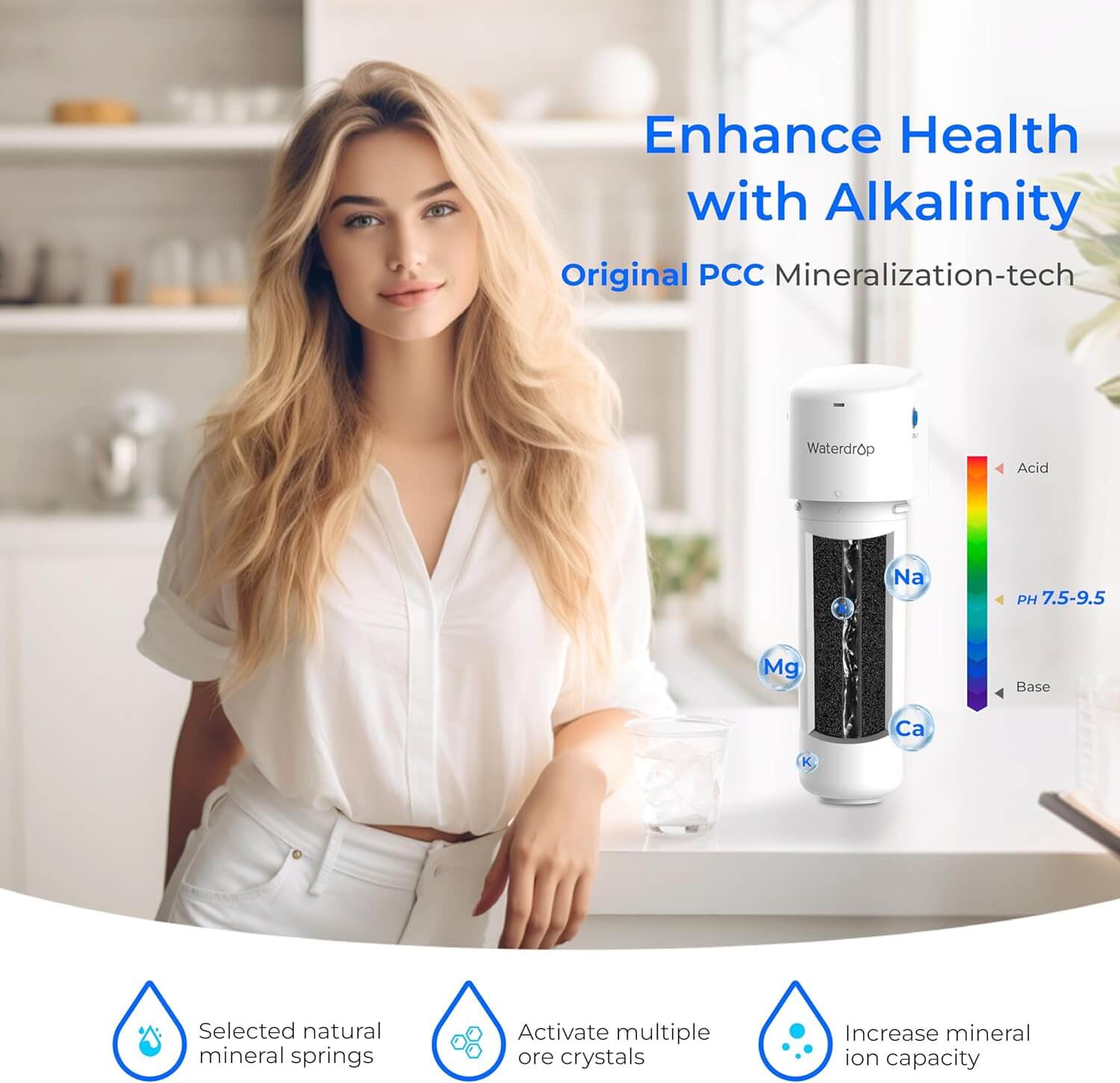 Waterdrop Alkaline Water Filter System for Sink WD-ALK16