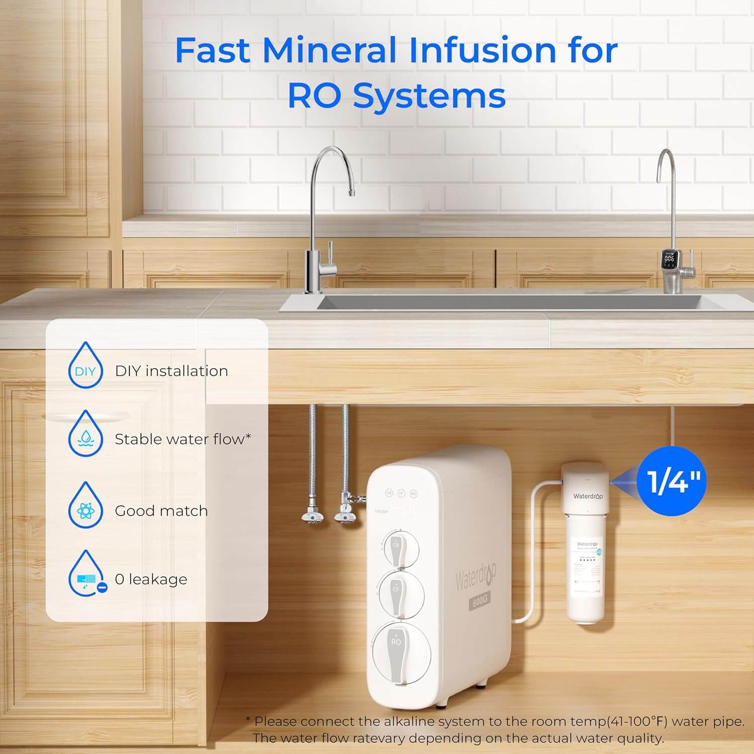 Waterdrop Alkaline Water Filter System for Sink WD-ALK16