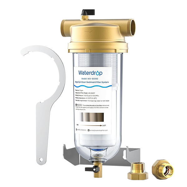 Waterdrop 5 Micron Reusable Whole House Water Filter, BG100