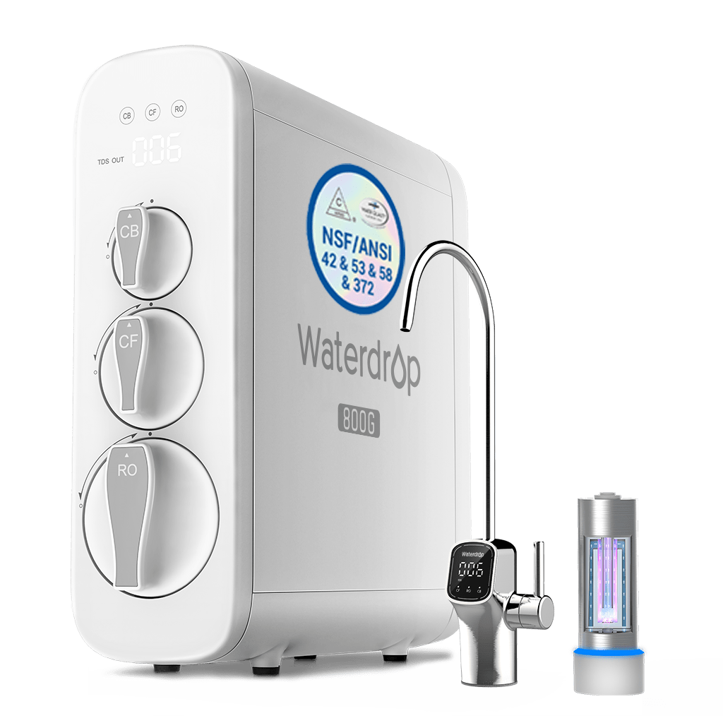 800 GPD Tankless RO System with UV Sterilizing Light - Waterdrop G3P800