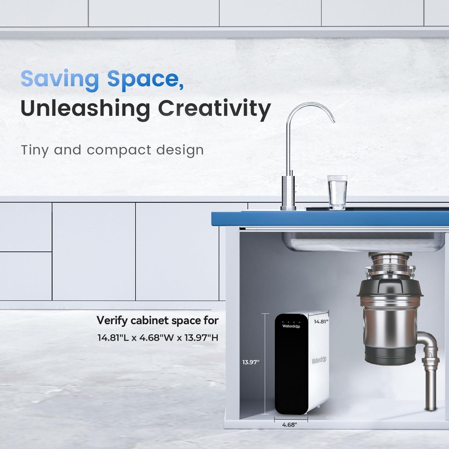 Ultrafiltration Under Sink Water Filter System Waterdrop TSU-W