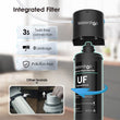 Undersink Ultrafiltration Water Filter System With Dedicated Faucet