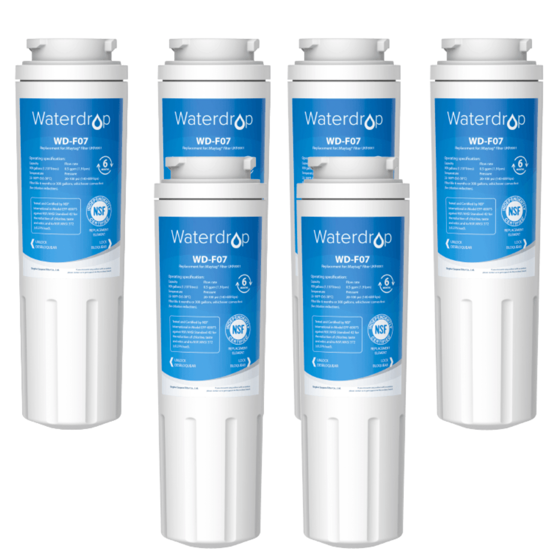 4-Pack Replacement for KitchenAid KFCO22EVBL Refrigerator Water Filter -  Compatible with KitchenAid 4396395 Fridge Water Filter Cartridge