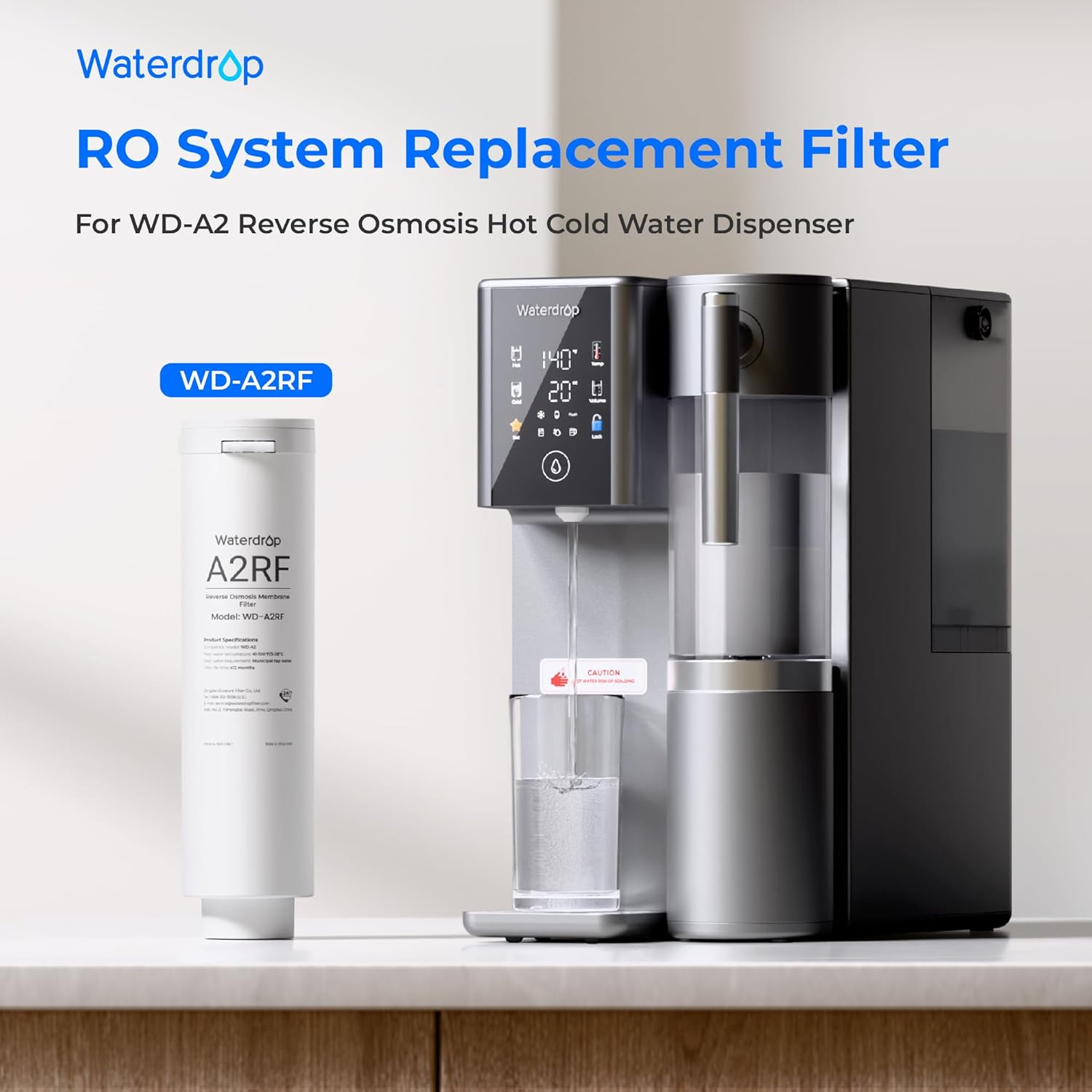 Waterdrop A2RF-RO Water Filter for WD-A2 Countertop RO System