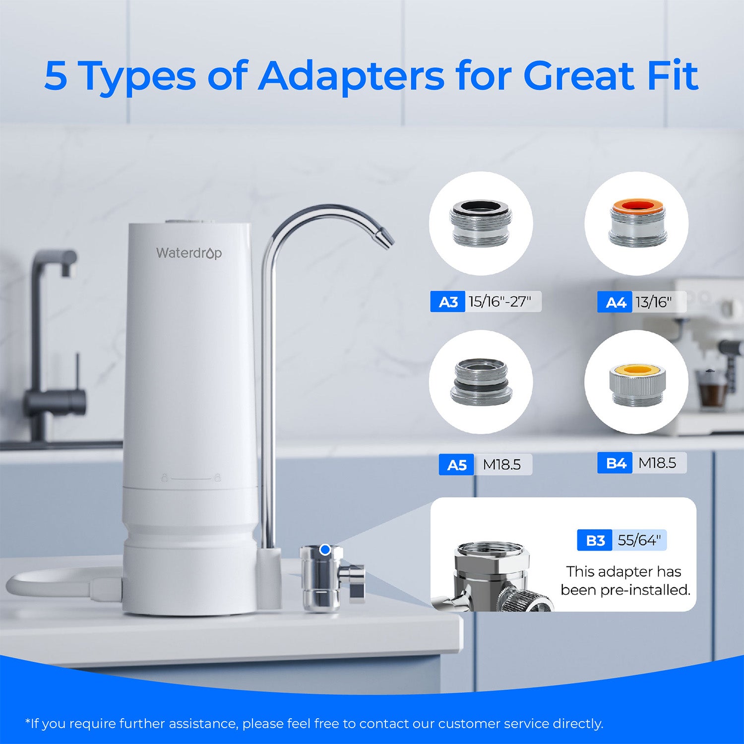 Waterdrop Countertop Dispensing Faucet Water Filter CTF-05