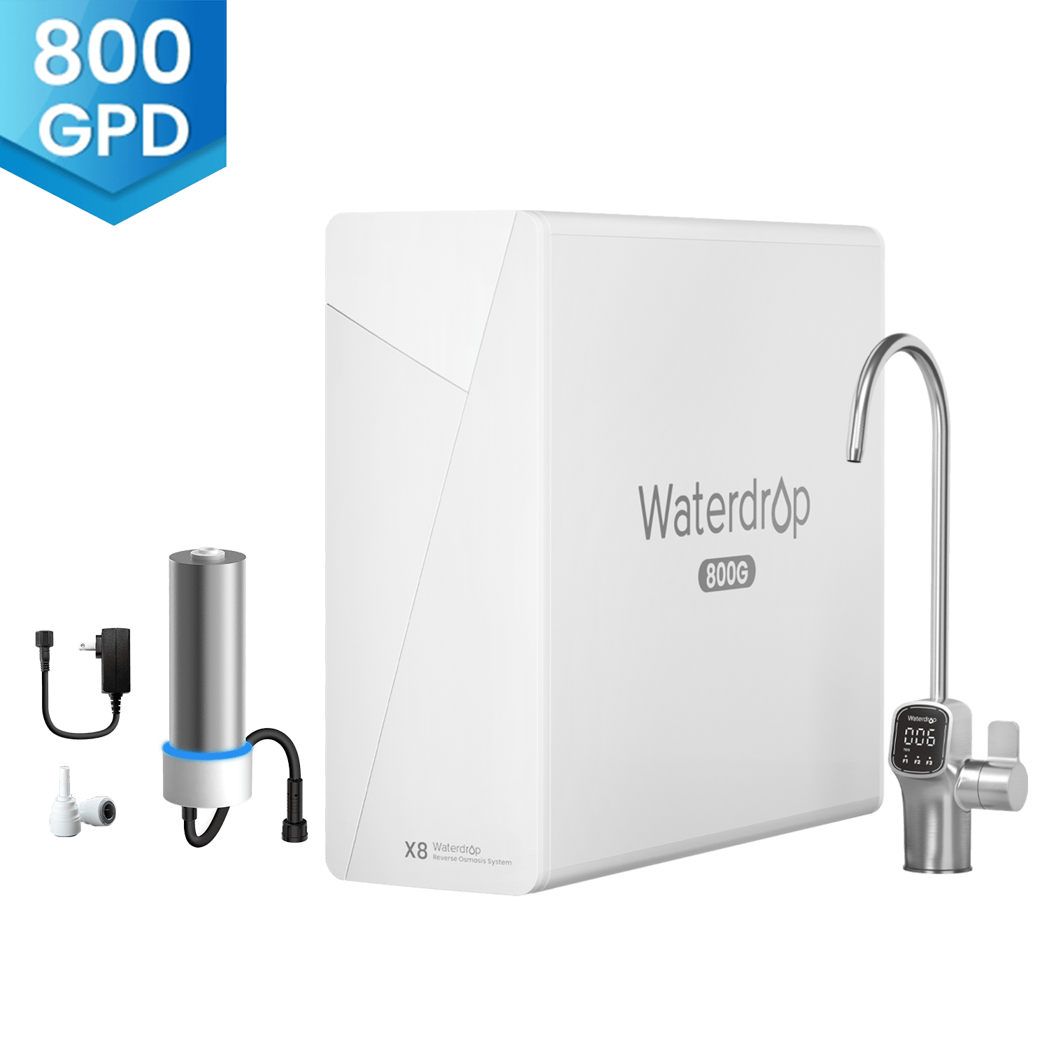 Waterdrop X8 Reverse Osmosis System with UV Sterilizing Light