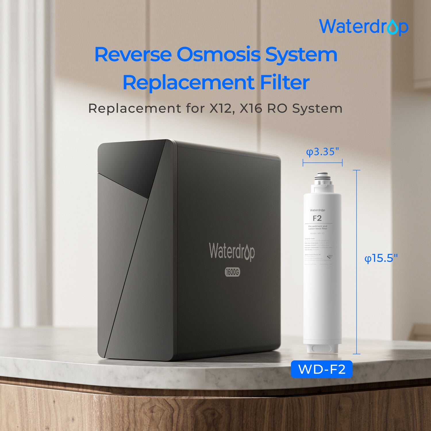 F2 Filter for Waterdrop X Series Reverse Osmosis System