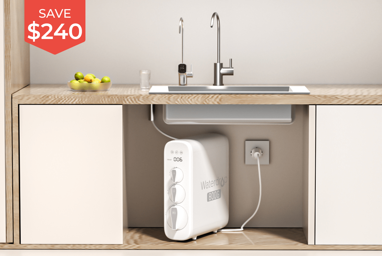 800 GPD Tankless RO System with UV Sterilizing Light - Waterdrop G3P800