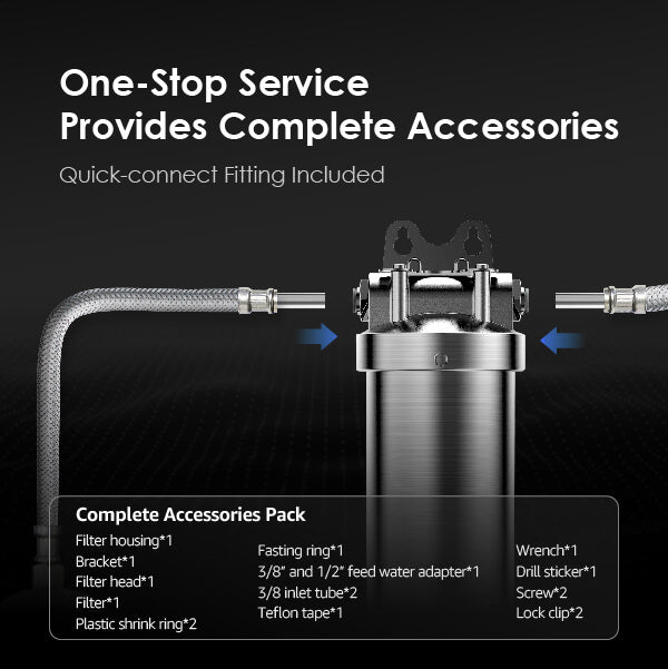 Stainless Steel Under Sink Water Filter | Direct Connect Filtration System