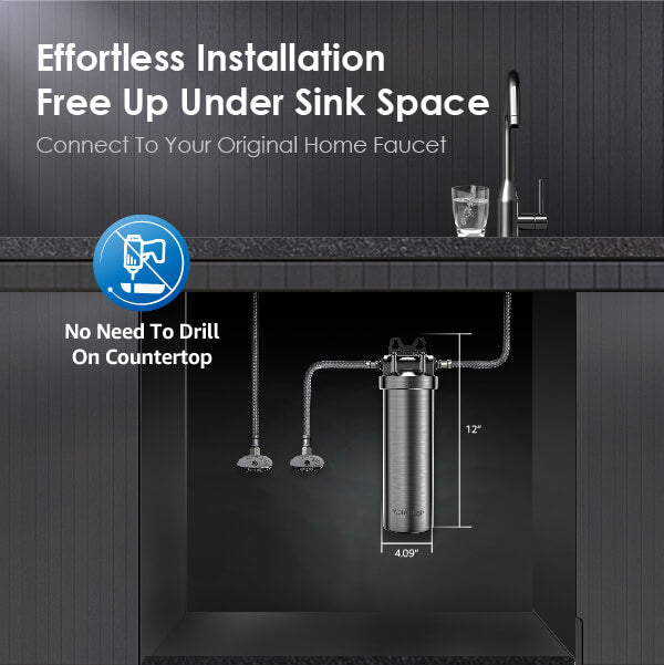 Stainless Steel Under Sink Water Filter | Direct Connect Filtration System