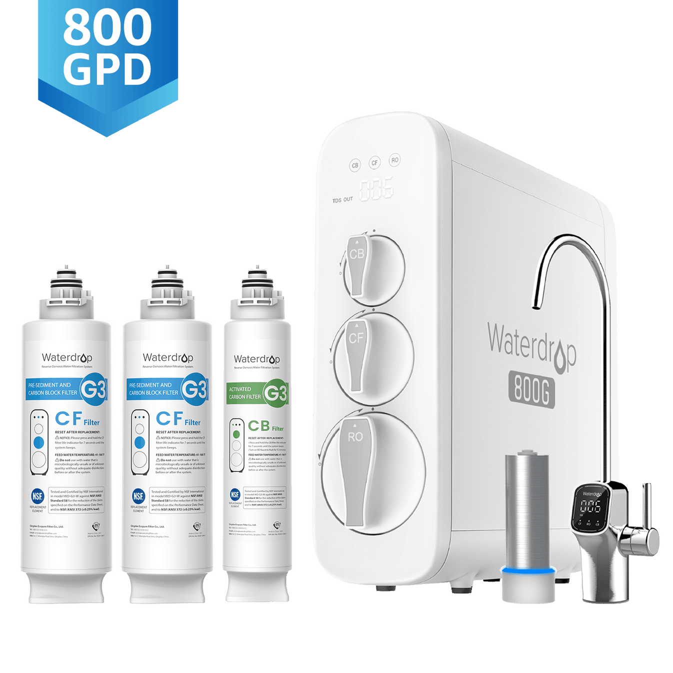 Waterdrop G3P800 Under Sink RO System